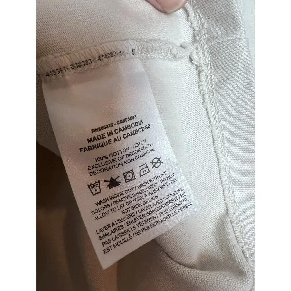 Nike Women's Short Sleeve Crop Top T-Shirt Size Small Beige Crew Neck